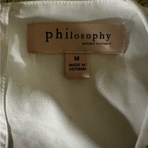 Philosophy White Dress Tank with Tiny gold dots Medium - Picture 8 of 8